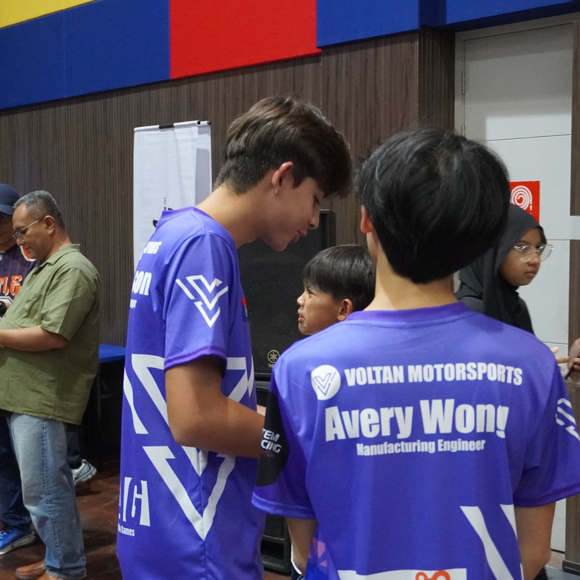 Custom Voltan Motorsports race shirts worn during the event