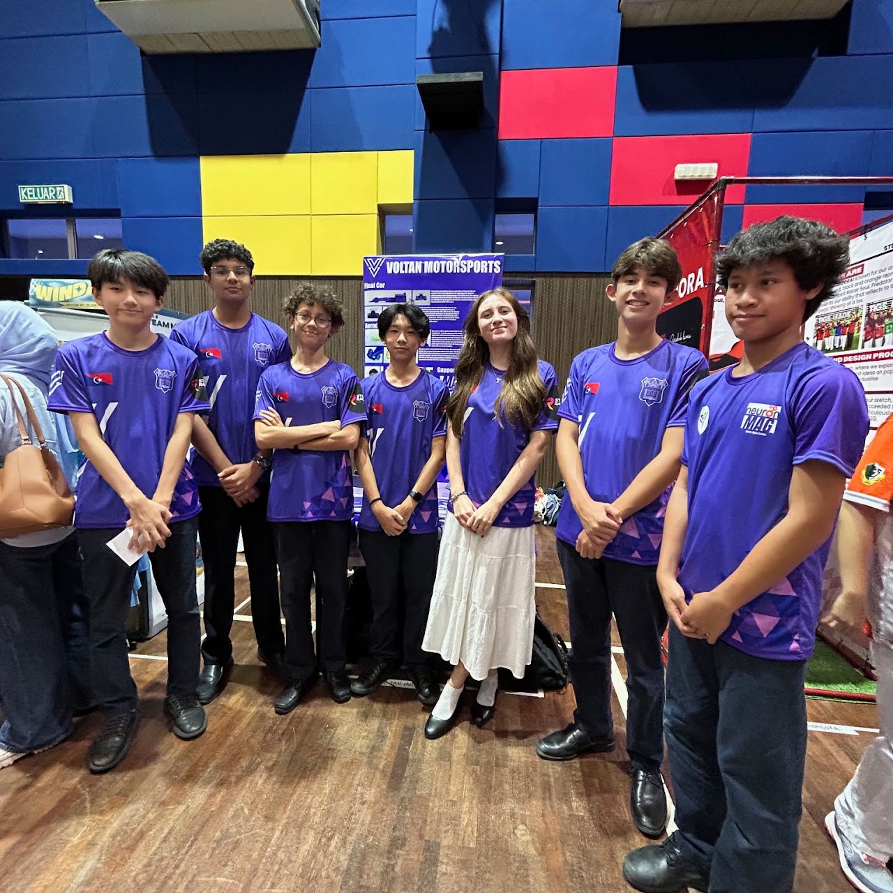 Full Voltan Motorsports team photo at the Johor State Finals